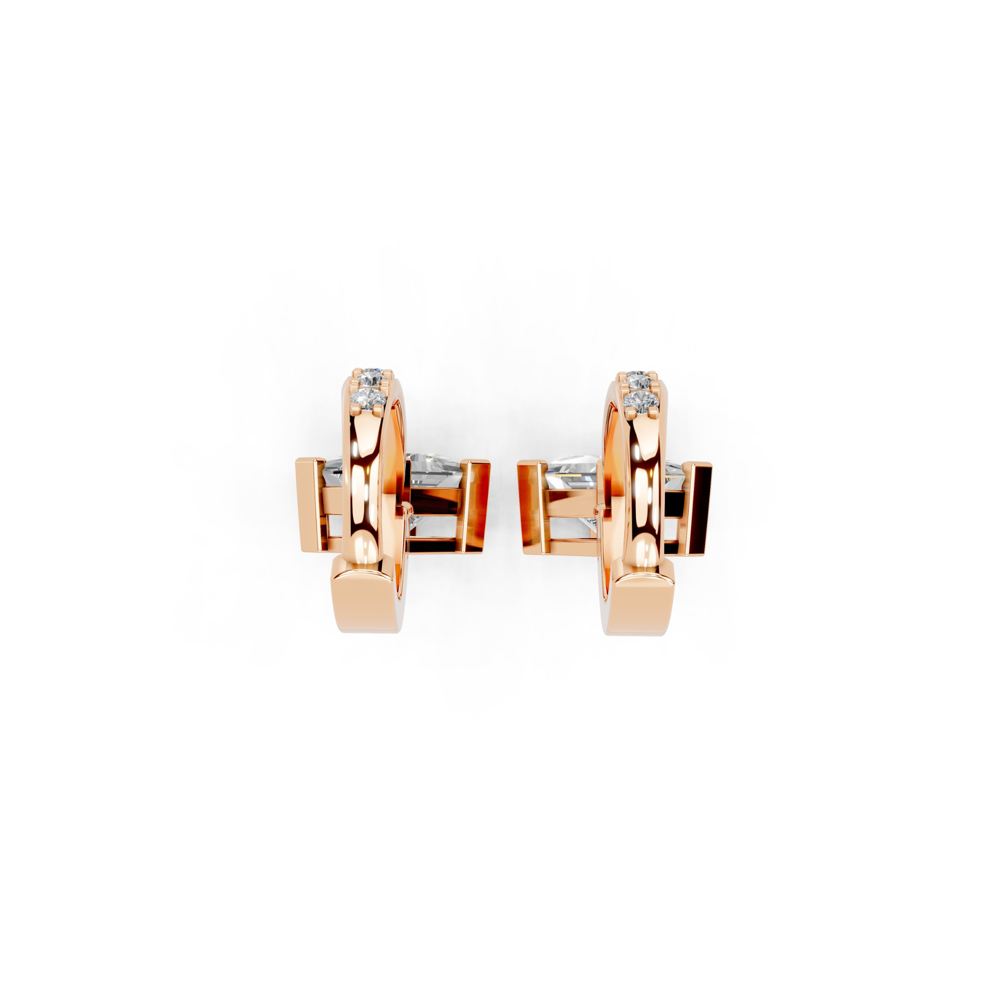 2.2 Carat Princess Cut Solitaire Drops